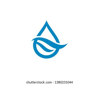 Set of abstract water drops symbols, logo template