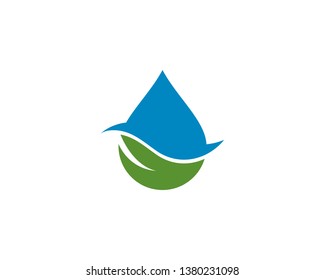 Set of abstract water drops symbols, logo template