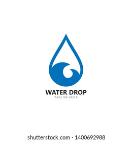 Set of abstract water drops symbols, logo template