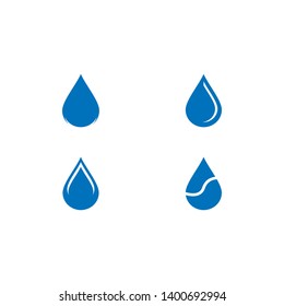 Set of abstract water drops symbols, logo template