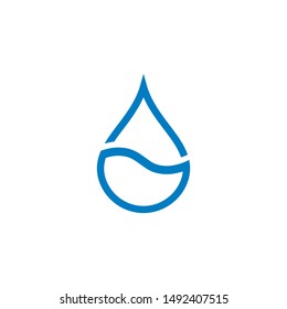 Set of abstract water drops symbols, logo template