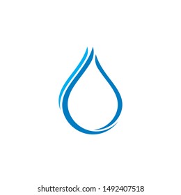 Set of abstract water drops symbols, logo template