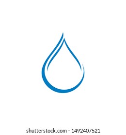 Set of abstract water drops symbols, logo template