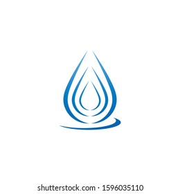 Set of abstract water drops symbols, logo template