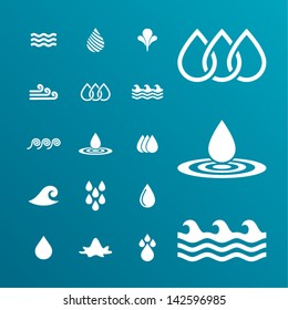 Set of abstract of water icons