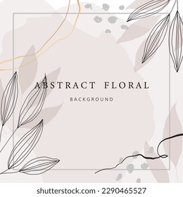Set of abstract watercolor art background vector. leavesand botanical line art wallpaper. Luxury cover design with text, golden texture and brush style. floral art for wall decoration and prints.