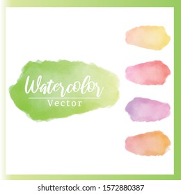 Set of Abstract Watercolor Background. Vector Illustration Collection of Watercolor Splash Element for Design.