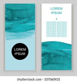 Set of abstract watercolor backgrounds with space for your text