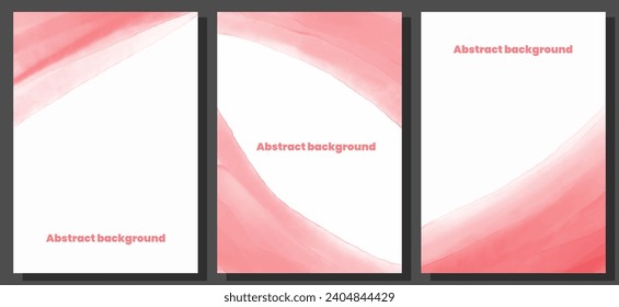 Set of abstract watercolor backgrounds, vector template for banners, posters, brochures.
