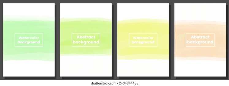 Conjunto de fondos de acuarela abstracta, plantilla vectorial para banners, carteles, folletos.