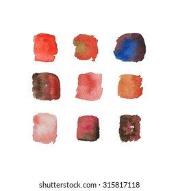 Set of abstract watercolor backgrounds.Vector backdrop for logo and text.