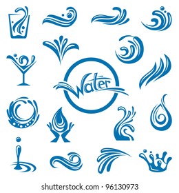 set of abstract waters designs