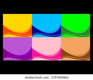 Set of Abstract wave background modern design ideas