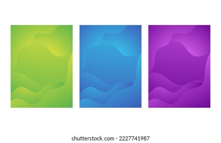 Set of Abstract wave background for poster, flyer etc