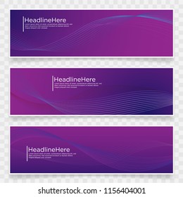 set of abstract wave banner template with creative and modern concept vector eps 10 