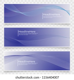 set of abstract wave banner template with creative and modern concept vector eps 10 