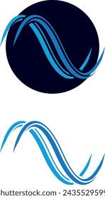 a set of abstract wave icons