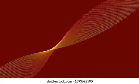 Conjunto de líneas de onda abstractas. Onda dinámica de muchas líneas sobre fondo blanco. Ilustración vectorial.