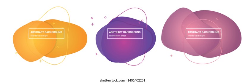 Set of Abstract wave shapes Background Templates in Pink-Salmon, Tapestry, Medium-Red-Violet, Royal-Purple, Tree-Poppy, Sunglow Gradients Colors for Logo, Flyer, Website etc.