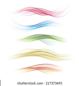 Set Of Abstract Waved Design