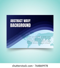 Set of  abstract waves. Document Covers for business presentation and magazine covers, annual reports and marketing generic purposes.