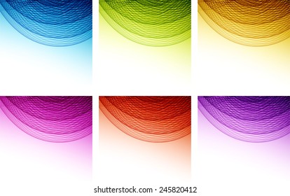 Set of abstract wavy backgrounds