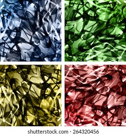 Set of abstract wavy backgrounds for your intricate design