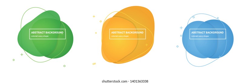 Set of abstract wavy shapes background templates in Light-Atlantis, Light-Apple, Light-My-Sin, Light-Sunglow, Light-Picton-Blue, Light-Jordy-Blue gradients colors for logo, flyer, website etc.