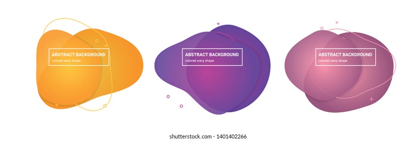 Set of Abstract wavy shapes Background Templates in Pink-Salmon, Tapestry, Medium-Red-Violet, Royal-Purple, Tree-Poppy, Sunglow Gradients Colors for Logo, Flyer, Website etc.