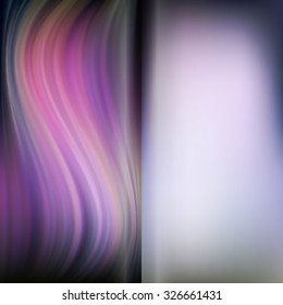 Set of abstract wavy smooth and blurred vector backgrounds EPS10