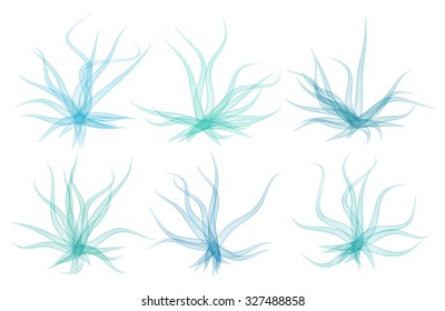 Set of abstract wavy templates   for design project - vector illustration 
