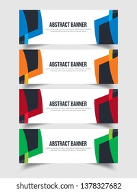 Set of Abstract Web Banner Design Background Templates