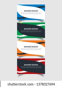 Set of Abstract Web Banner Design Background Templates