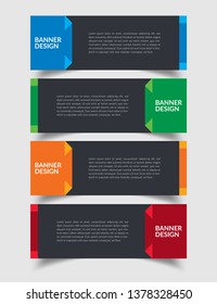 Set of Abstract Web Banner Design Background Templates
