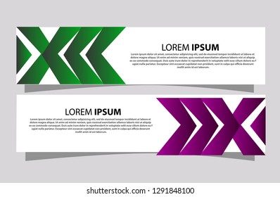 Set of abstract web banner templates Letter X background - Vector