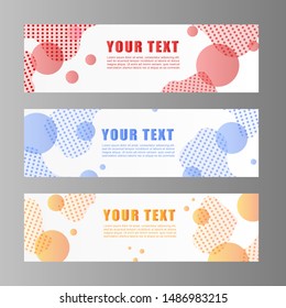 Set of abstract web banner vector illustration