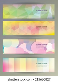 Conjunto de banners web abstractos. Plantilla de vectores.