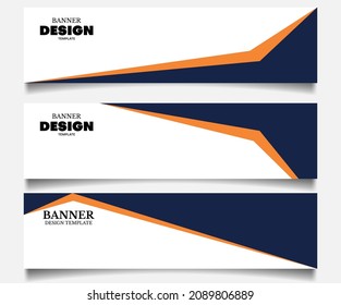 conjunto abstracto de fondo de banner de negocios web con color azul oscuro y naranja