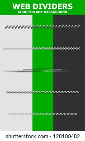 Set of abstract web dividers
