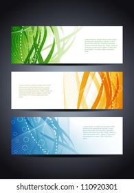 set of abstract web header/banner designs