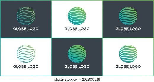 Satz abstrakter Web-Symbole und Web-Logo-Design-Kollektion Premium Vektor