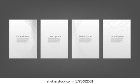 Set of Abstract white background with dynamic effect. Vector illustration for design.
