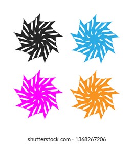 Set of abstract wind symbol vector. Abstract wind icon