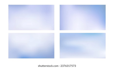 Set of abstract winter backgrounds. Vector design templates of trendy soft color style