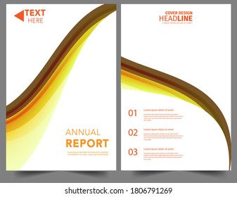 Set Abstract yellow geometric modern annual report flyer Brochure leaflet, the presentation cover, magazine advertising. cover with an abstract background. vector template layout of A4 format