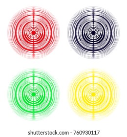  set of the abstraction circles on the colour background