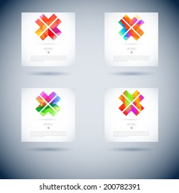 set of abstraction connection mark with shape item pattern for design line water world evolution conceptual technique glass splash clouds trendy sign partnership ripple development refreshing set pres