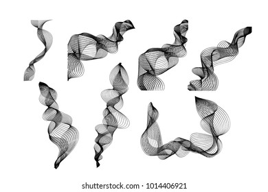 Set of abstractions from lines. Vector
