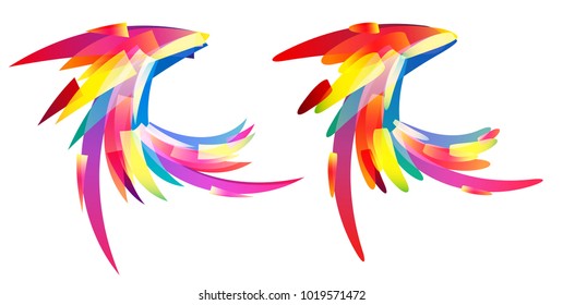 Set of abtract colorful elements. Carnival. Vector festive decorations for your creativity and your design.