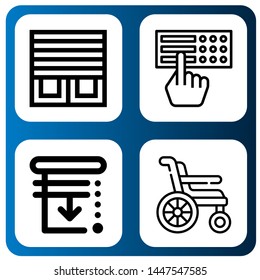 Set of accessibility icons such as Blinds, Braille, Wheelchair , accessibility